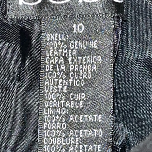 Bebè Black Leather Suede with Embroidered Detail on flared/scalloped  bottoms - Picture 6 of 12